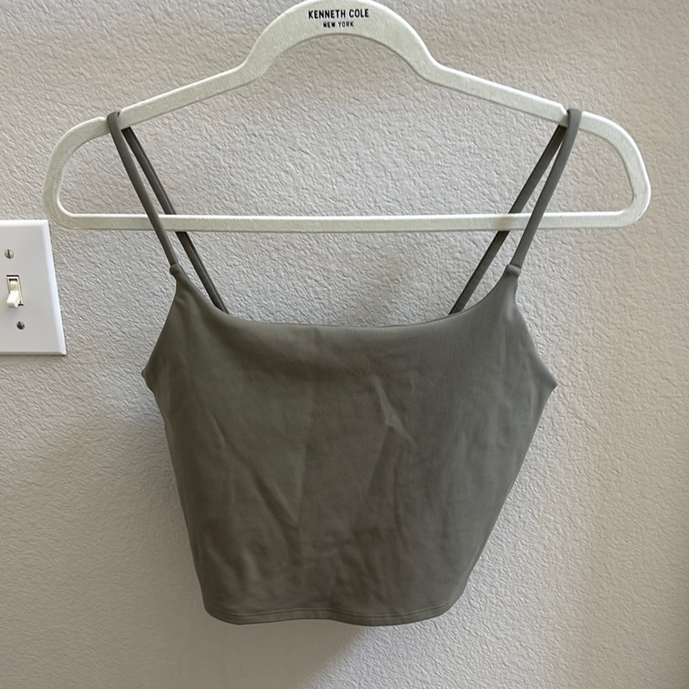 Cotton On Body Sage Green Sleeveless Crop Camisole